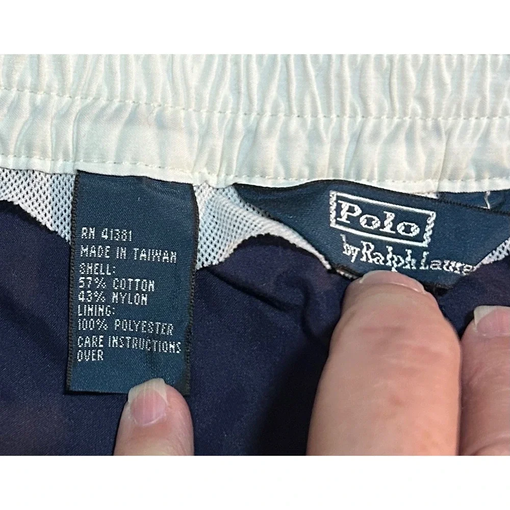 Polo Ralph Lauren Mens Navy Blue Nautical Crest Board Shorts Swim Trunks XXL